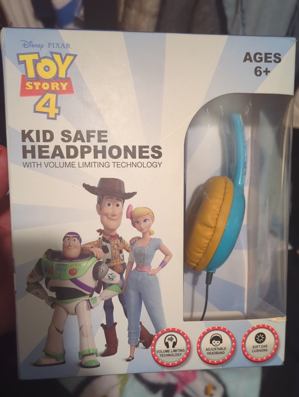 Disney Toy Story 4 Kids Headphones Blue and Yellow